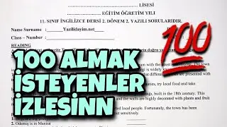 11.Sınıf İngilizce 2.Dönem 2.Yazılı