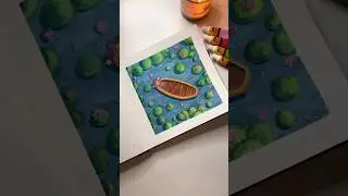 Alphabet painting challenge- Letter B #boatpainting #gouachepainting #art #lotuspainting