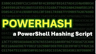 PowerHash - A PowerShell SHA256 Hashing Script (made by me)