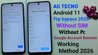 All Tecno Android 11 FRP bypass 2026 || Tecno All Android 11 Google Account Remove Without Pc 