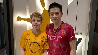 Kunlavut Vitidsarn vs Aapo Puhakka Badminton Training Match in Bangkok Thailand in June 2024