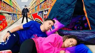 ACAMPAMOS NO MERCADO SEM NINGUÉM SABER E NOS ARREPENDEMOS MUITO!