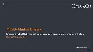 Emerging Risks 2020:  the risk landscape is changing faster than ever before