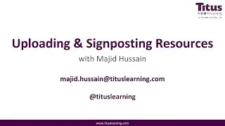 Free Moodle Training 2: Uploading and signposting resources in Moodle