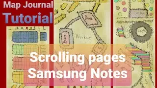 🦄🖼️What happened add GIF files in Infinite scrolling pages on Samsung Notes | Map Parchment Journal