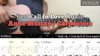 Just Fall In Love Again - Anne Murray | Guitar Fingerstyle Tabs + Guitar Chords + Lyrics