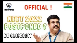 NEET 2022 POSTPONED LATEST NEWS TODAY | NEET 2022 LATEST NEWS TODAY |  NEET 2022 ADMIT CARD