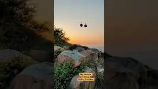 My today's hiking to mountain with Temple on the top sunset time ❤️ India. Pushkar.