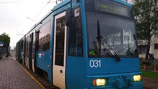 ПОЕЗДКА на ТРАМВАЕ бкм 743 (БОРТ.НОМЕР 031) МАРШРУТ 11