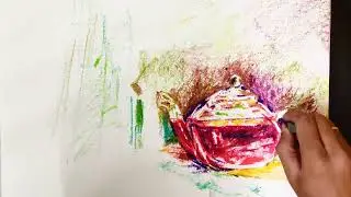 Finally I did it! #StillLife #painting using oil pastels. #timelapse