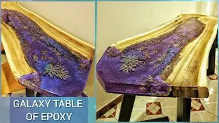 Coral And Epoxy - Resin Galaxy Table - Woodworking