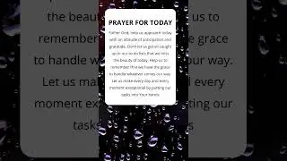 My prayer for today  