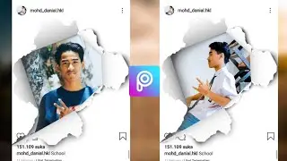 PicsArt Tutorial (Paper Torn Style) 3D Instagram  | PicsArt - Editing - Tutorial