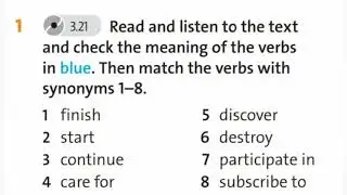 English Plus 8. Module 8. Phrasal verbs: a campaign. Ex 1 p. 96