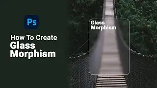 How To Create Glass Morphism In 1-Minutes With Photoshop l Glass Effect l #shorts