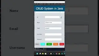 CRUD System in java ! #java #crud #insertupdatedelete