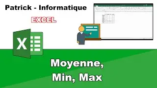 Tuto Excel 2019 - Moyenne, Min, Max