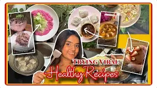 Eating only VIRAL Healthy Food Recipes for 24 hours 🍽️💪| thebrowndaughter