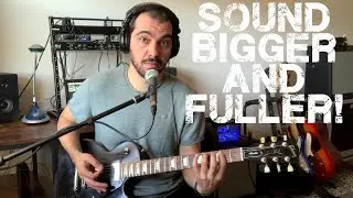 GUITAR LESSON: How to make your guitar rock and blues riffs sound BIGGER and FULLER!