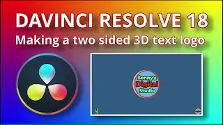 Master 3D Animation: Build a Captivating Two-Sided Text Logo in DaVinci Resolve 18!