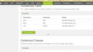 Bootstrap Tables  Contextual classes