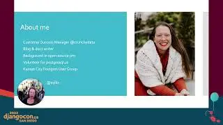 How To Be a Postgres DBA in a Pinch with Elizabeth Christensen - DjangoCon US 2022