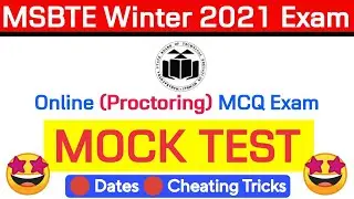 MSBTE Winter 2021 Exam Msbte Mock Test Exam Dates MSBTE New Update