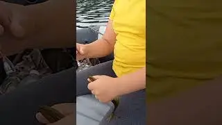 сын ловит щуку монстра, удочка в дугу. нитка трещит 😂😂😂