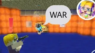 A Bed Wars building become to a world war Blockman Go