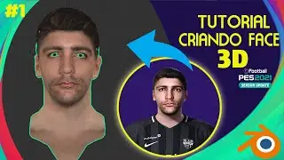 como criar faces pes 2021 tutorial criando face 3D parte 1 inicio extraindo base dlc para o blender