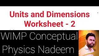 Worksheet(DPP) - 2 of Units and Dimensions
