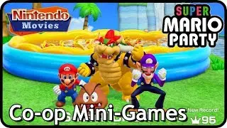 Super Mario Party - All Co-op Mini-Games (2 Players, Very Hard)