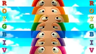 Oddbods Turbo Run - All Oddbods in Rainbow Color Running
