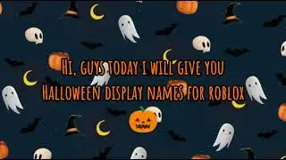 Halloween Display name's for roblox!! | reallyevie