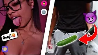 CUCUMBER PRANK ON MONKEY APP FREAKS😈💦…PULL IT OUT😋