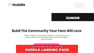 Huddle Landing Page | SASS and Responsive
