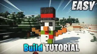 How to build a simple snowman Minecraft construction tutorial