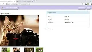 Демонстрация работы сайта на YII