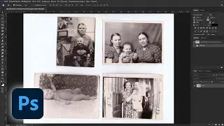 Как автоматически обрезать и сохранить отсканированные фото в фотошопе