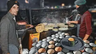 Late Night Chai Paratha | Amazing Afghani Style Lachha Paratha in Lahore | Street Food Pakistan