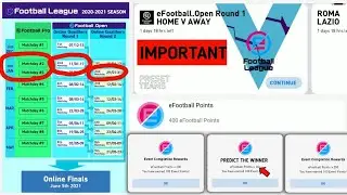 EFOOTBALL POINT PROGRAM - IMPORTANT MATCHDAY PES 2021 MOBILE