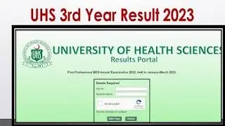 Third year MBBS result announced | Third year MBBS result 2023 result Sheet #mbbs #uhs #3rdyear