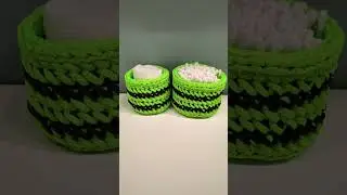 Органайзеры для ватных палочек и ватных дисков#корзиночки из полиэфирного шнура#