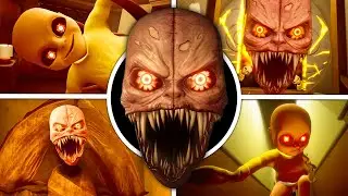 The Baby in Yellow Dark Whispers Update 🎃 All Jumpscares + All Bosses