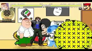 Mugen Request Peter, Sunflower, Bacon Hair & Mokey VS Super Better Mario, Felix the Cat, Blue & Doki
