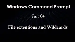 Windows command prompt | file extensions and wildcards | part 04