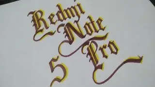 Redmi Note 5 Pro || how to write with chisel tip markers || calligraphy with chisel tip markers