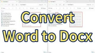 Batch conversion of Word documents to docx
