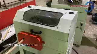 Efficient PM2015 fully automatic mop bar broom wooden rod teeth cutting machine