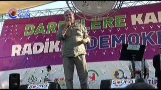 İmralı Heyeti Sözcüsü Önder Diyarbakır'da ''Darbelere Karşı Radikal Demokrasi'' mitingi konuşması